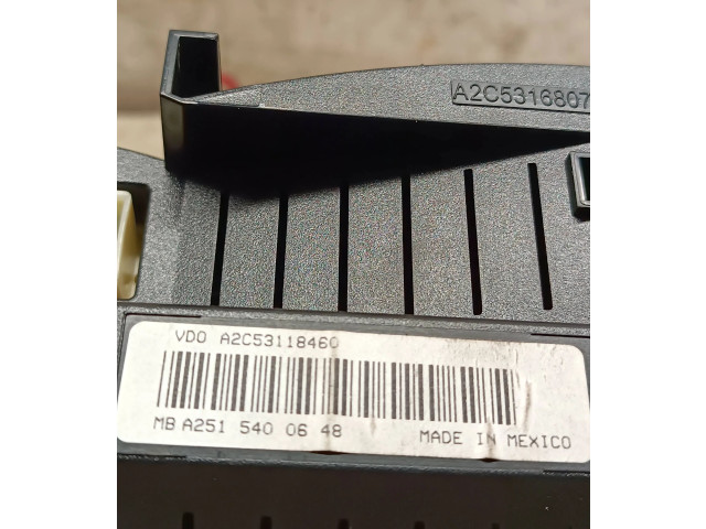 Přístrojová deska Mercedes-Benz R W251 2007 A2515402311, A2514420421