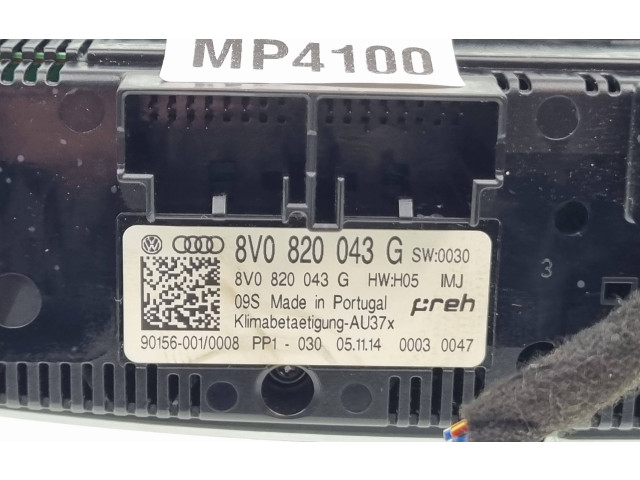 Блок управления климат-контролем 8V0820043G   Audi A3 S3 8V