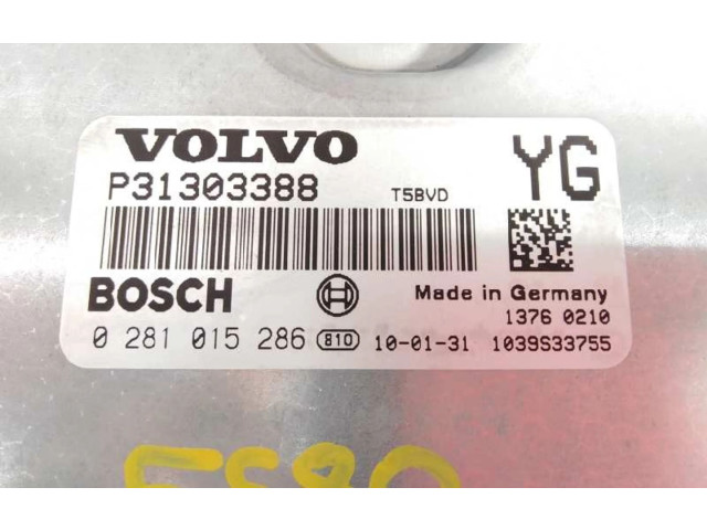 Блок управления двигателя P31033388, 0281015286 Volvo S80