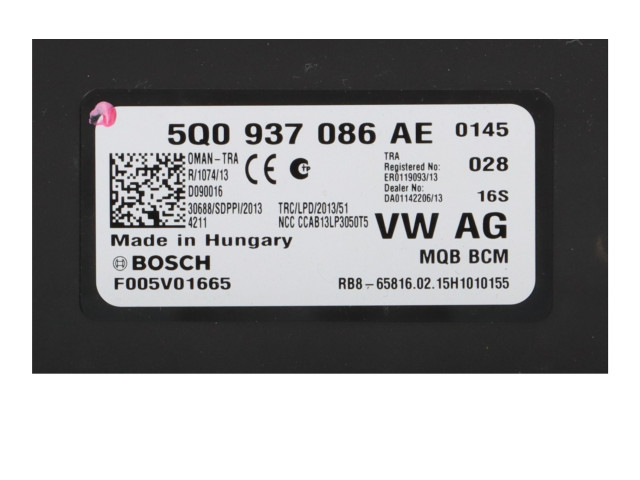 Модуль управления BSM 5Q0937086AE Volkswagen Golf Plus