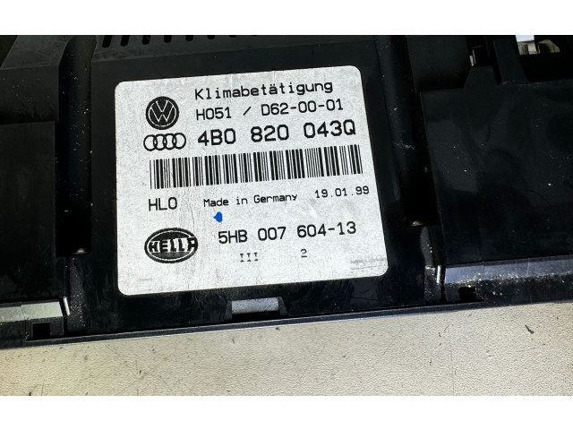 Блок управления климат-контролем 4B0820043Q, 5HB00760413   Audi A6 S6 C5 4B