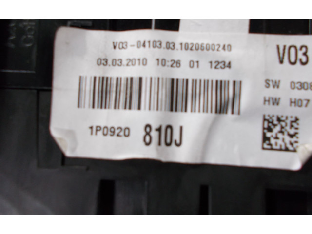 Přístrojová deska  Seat Leon (1P) 2009 1P0920810J  