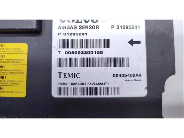 Блок подушек безопасности 31295241, 008092200155   Volvo XC60