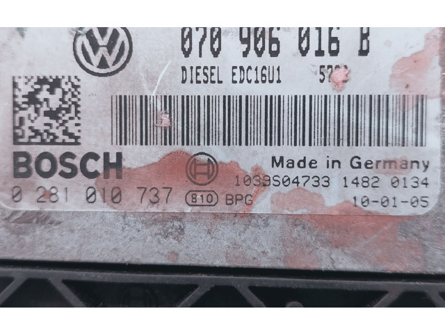 Блок управления двигателя 0281010737, 070906016B Volkswagen Phaeton