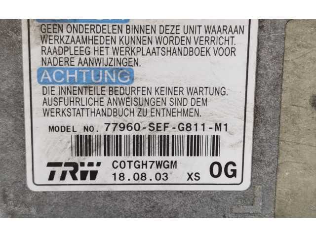 Блок подушек безопасности 77960SEFG811M1 Honda Accord