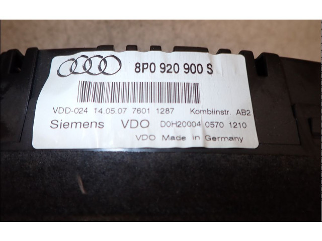 Спидометр (приборный щиток) 8P0920901D Audi A3 S3 A3 Sportback 8P