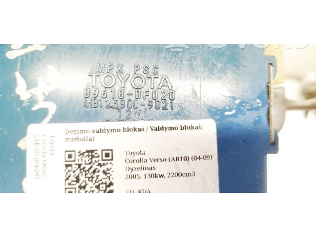 Блок управления 896180f020, 89618-0f020 Toyota Corolla Verso AR10