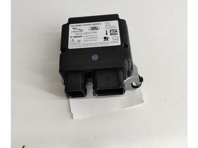 Блок подушек безопасности GX7314D374AK, 0285013670   Jaguar XE