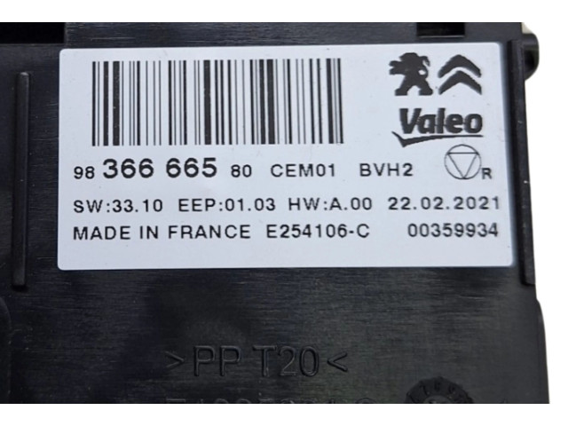 Блок управления климат-контролем 9836666580   Peugeot Partner III