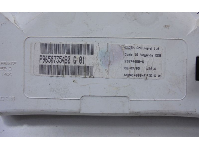 Панель приборов P9650735480G, P9650735480G   Alpine C2       