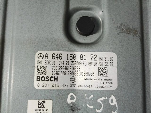 Řídící jednotka A6461508172, 0281015827 Mercedes-Benz Vito Viano W639 2008