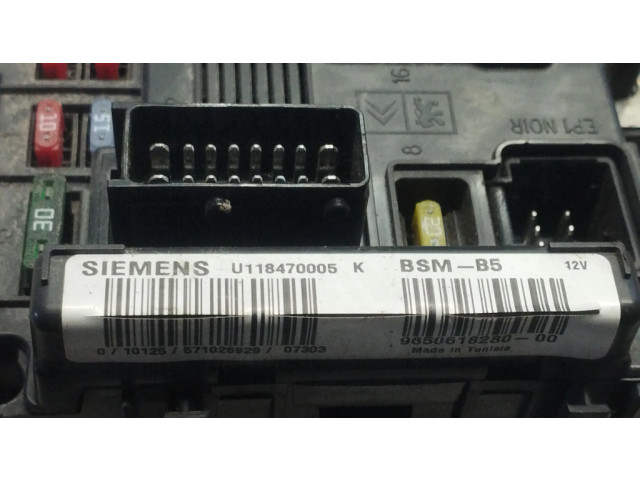 Pojistková skříňka Řídící jednotka BSM U118470005K, 965061828000 Citroen Berlingo 2008