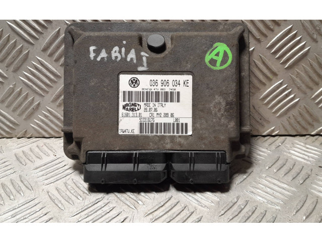 Блок управления двигателя 036906034KE, 5D3316U7G Skoda Fabia Mk1 (6Y)