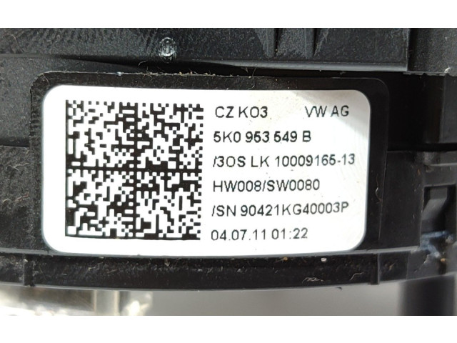 Подрулевой шлейф SRS 5K0953507AH, 5K0953549B Volkswagen Golf VI