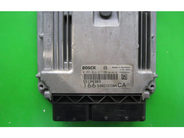 Блок управления двигателем Блок управления 55194383, 0281011417 Alfa Romeo 166