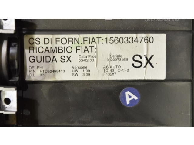 Блок управления климат-контролем 1560334760, 000037315B   Alfa Romeo 156