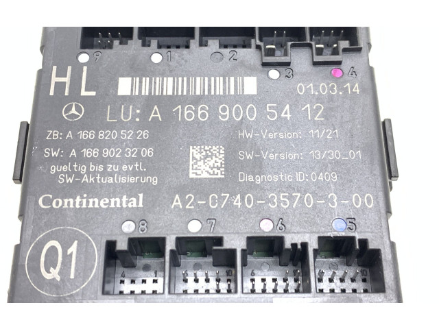 Блок подушек безопасности A1669005412   Mercedes-Benz GL X166