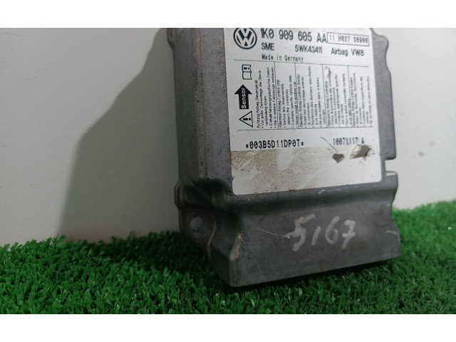 Блок подушек безопасности 1K0909605AA, 1K0909605AA Skoda Octavia Mk2 (1Z)