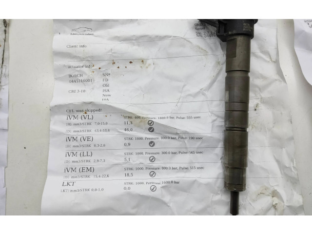 Vstřikovač 0445116001 BMW 1 E82 E88 pro naftový motor 2.0