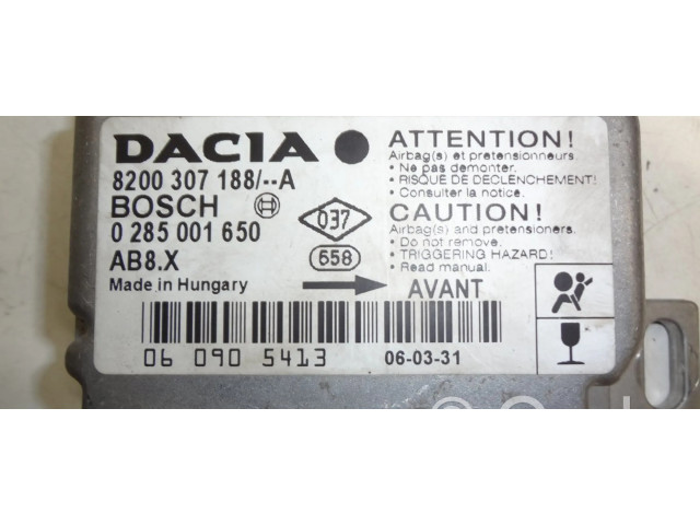 Блок подушек безопасности 0285001650, 8200307188 Dacia Logan I