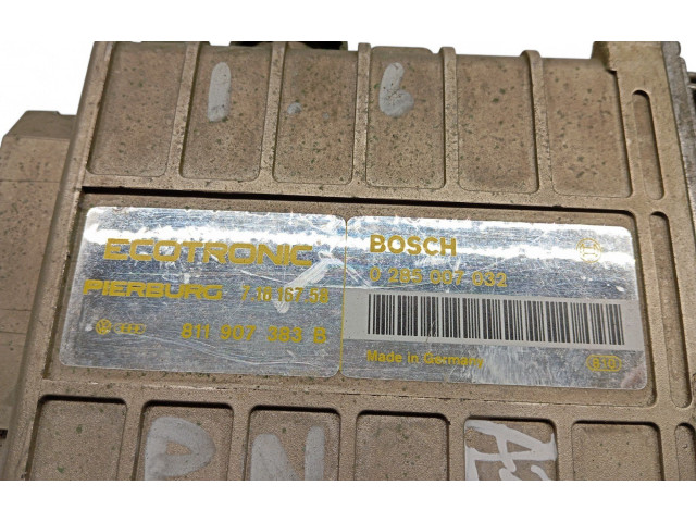Блок управления двигателем Блок управления 0285007032, 811907383B   Volkswagen Golf II