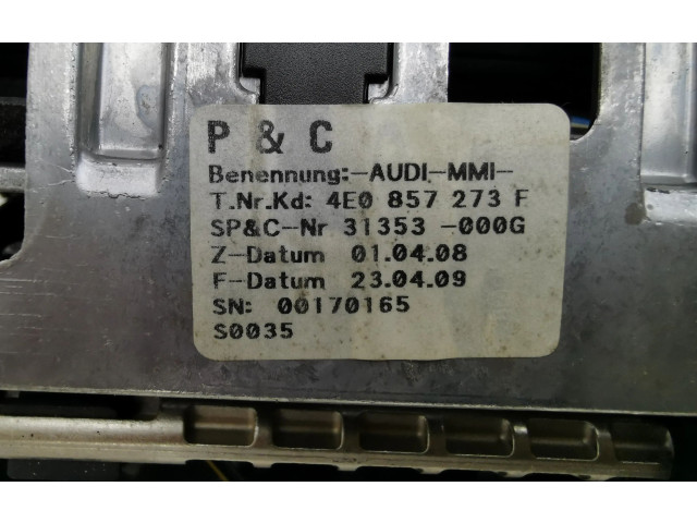 Дисплей 4E0857273F Audi A8 S8 D3 4E