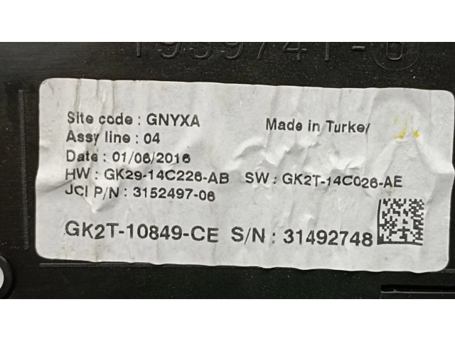 Přístrojová deska  Ford Transit Custom 2016 GK2T10849CE  