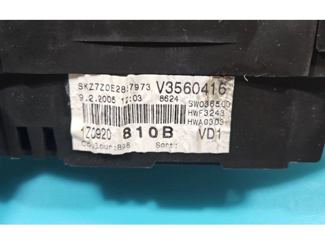 Панель приборов 1Z0920810B, IMPRK1370919 Skoda Octavia Mk2 (1Z)