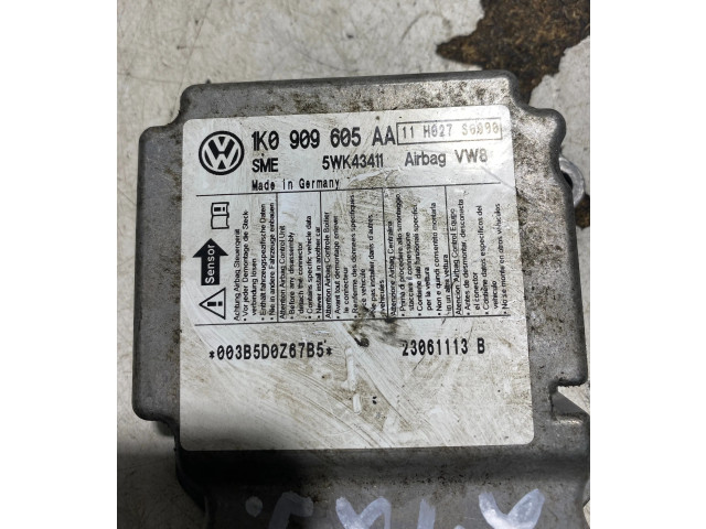 Блок подушек безопасности 1K0909605AA, 5WK43411 Skoda Octavia Mk2 (1Z)
