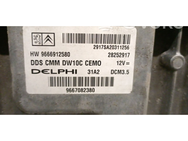 Блок управления двигателя 9666912580, 28252917DELPHI   Citroen C8