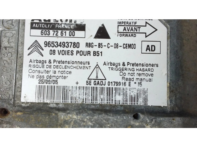 Блок подушек безопасности 603726100, 9653493780   Citroen C4 I