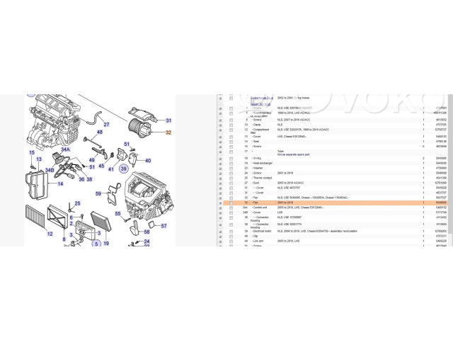 Вентилятор печки    5049085   Saab 9-5