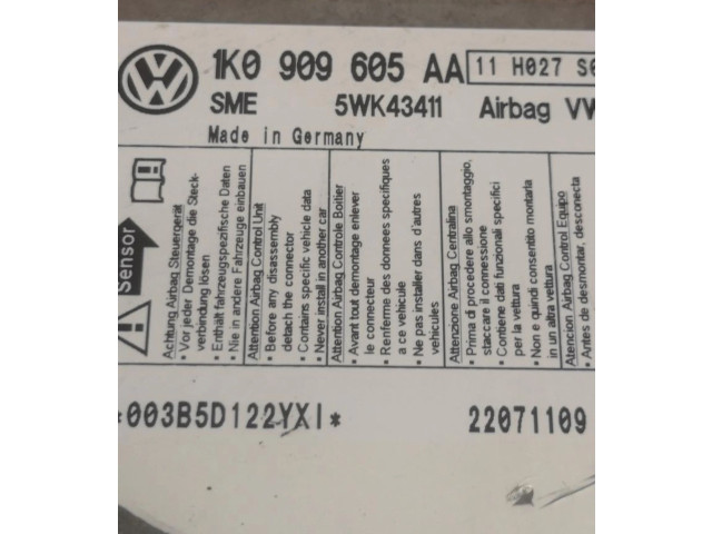 Блок подушек безопасности SLV1K0909605AA Skoda Octavia Mk2 (1Z)