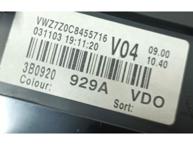 Přístrojová deska Volkswagen PASSAT B5.5 2003 VWZ7Z0C8455716, 031103