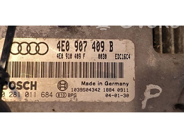 Řídící jednotka 4E0907409B, 4E0910409F   Audi A8 S8 D3 4E 2005