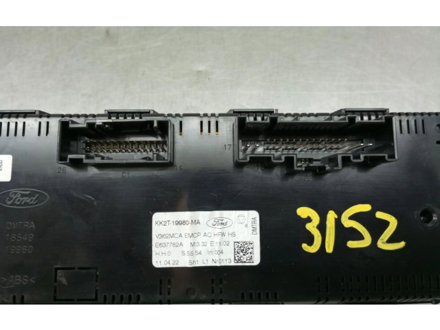 Блок управления климат-контролем KK2T19980MA, E637782A   Ford Transit Custom