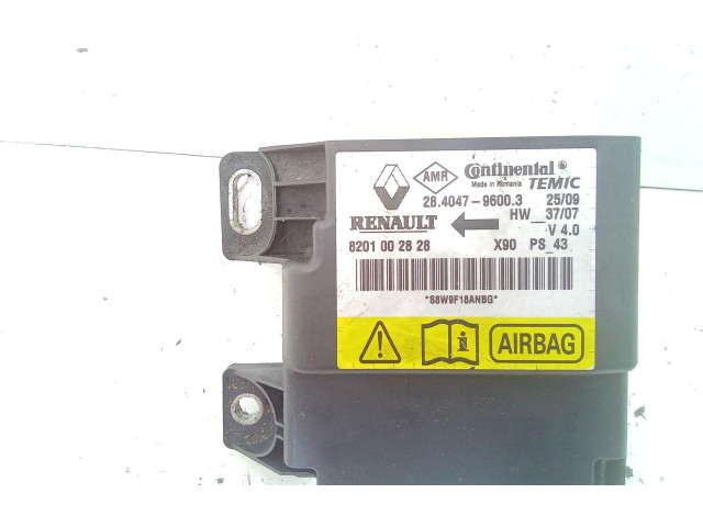Блок подушек безопасности 8201002828, 8201002828   Dacia Sandero