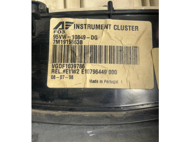 Панель приборов 7M1919863B, 95VW10849DG   Ford Galaxy       