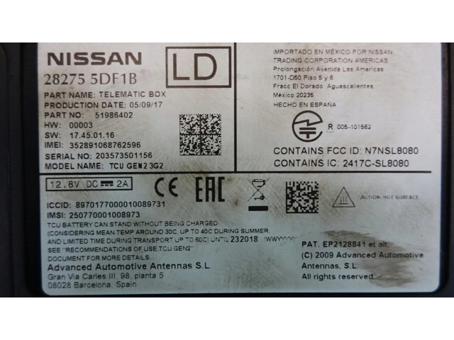 Блок управления 282755DF1B Infiniti Q30