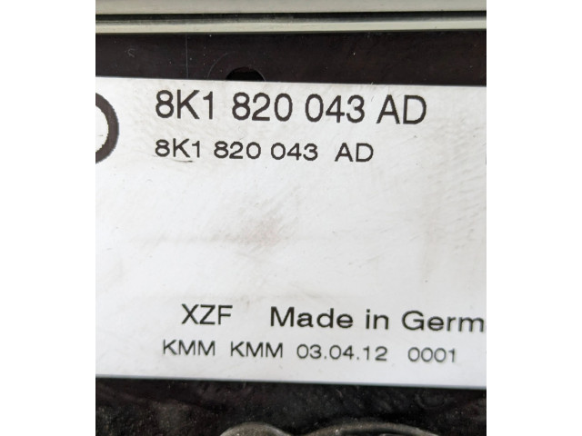 Блок управления климат-контролем 8K1820043AD Audi A5 8T 8F