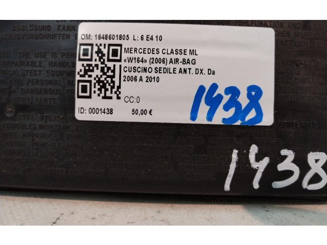 Надувная подушка для сиденья       Mercedes-Benz ML W164  2005 - 2011 года   