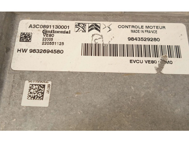 Блок управления двигателя 9843529280, 9832694580   Peugeot Partner III