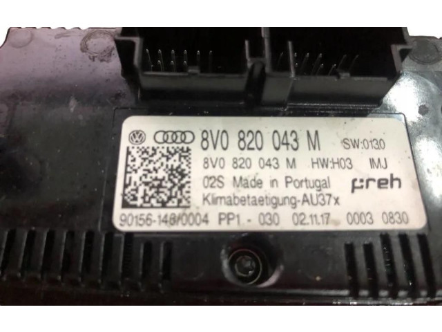 Блок управления климат-контролем 8V0820043M, 8V0820043M   Audi A3 S3 8V