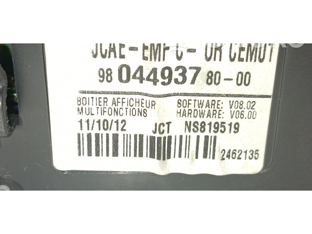 Дисплей 9804493780, 9804493780 Citroen C4 II