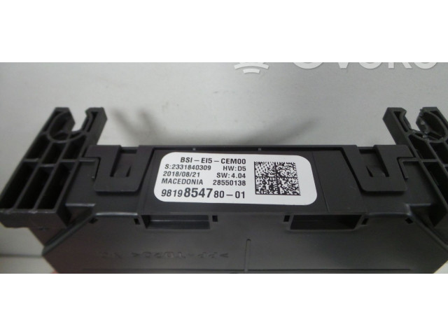 Pojistková skříňka Řídící jednotka BSM 9819854780, 98198547 Opel Grandland X 2018