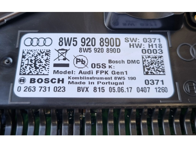 Панель приборов 8W5920890D, 0263731023 Audi Q5 SQ5