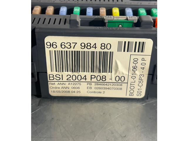 Pojistková skříňka 9663798480, 0260394070308 Peugeot 807 2001