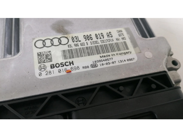 Řídící jednotka 03L906019AS, 0281016698 Audi Q5 SQ5 2010