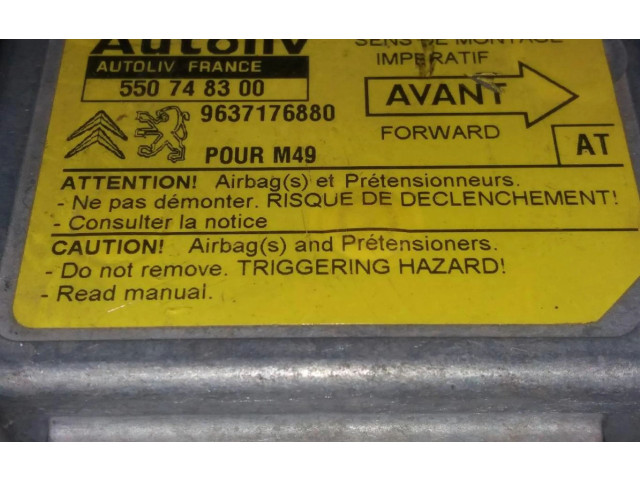 Блок подушек безопасности 9637176880 Citroen Berlingo