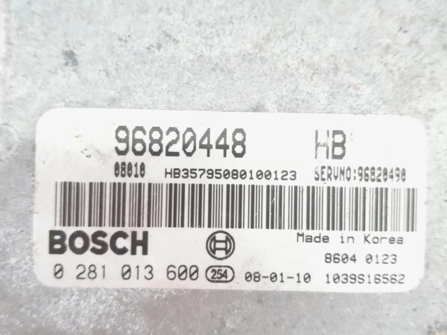 Блок управления двигателя 96820448, CENTRALITAMOTORUCE Chevrolet Lanos